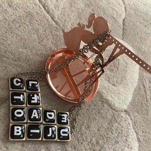 Black Scrabble Necklace